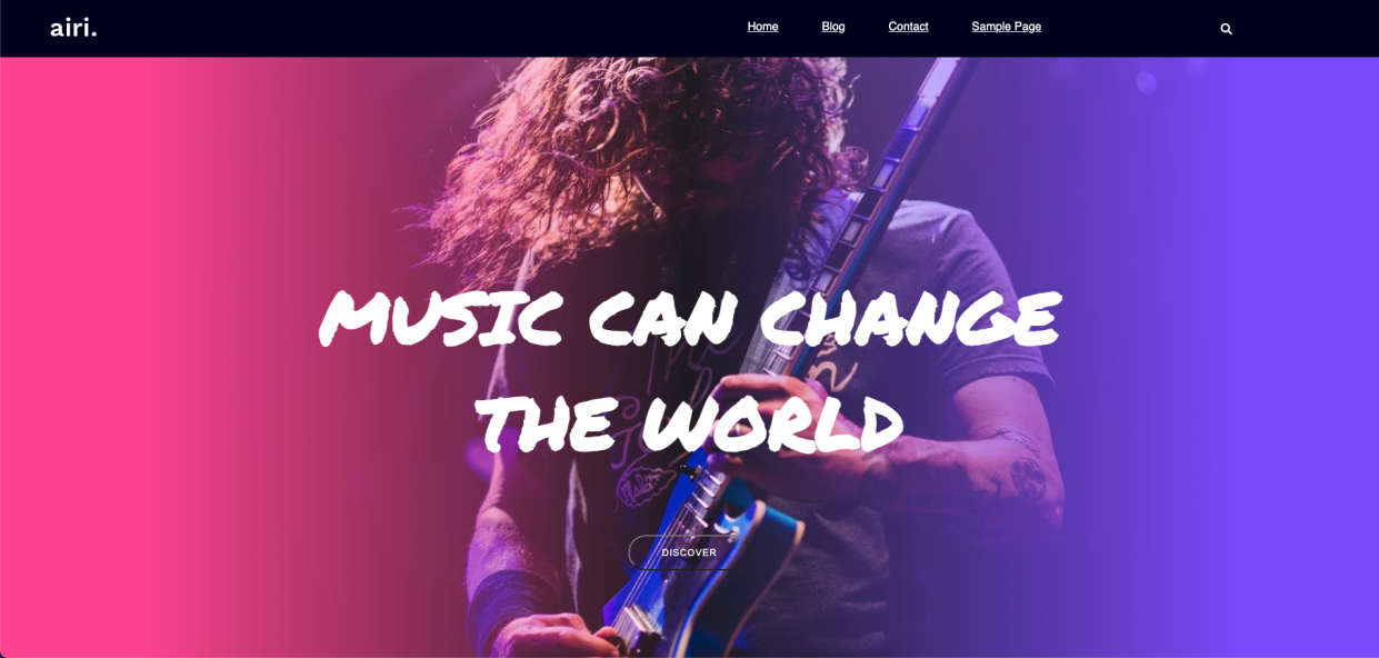 Airi Band Website Concept